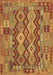 Machine Washable Oriental Brown Traditional Rug, wshcon1674brn