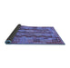 Sideview of Oriental Blue Traditional Rug, con1674blu