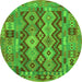 Machine Washable Oriental Green Traditional Area Rugs, wshcon1674grn