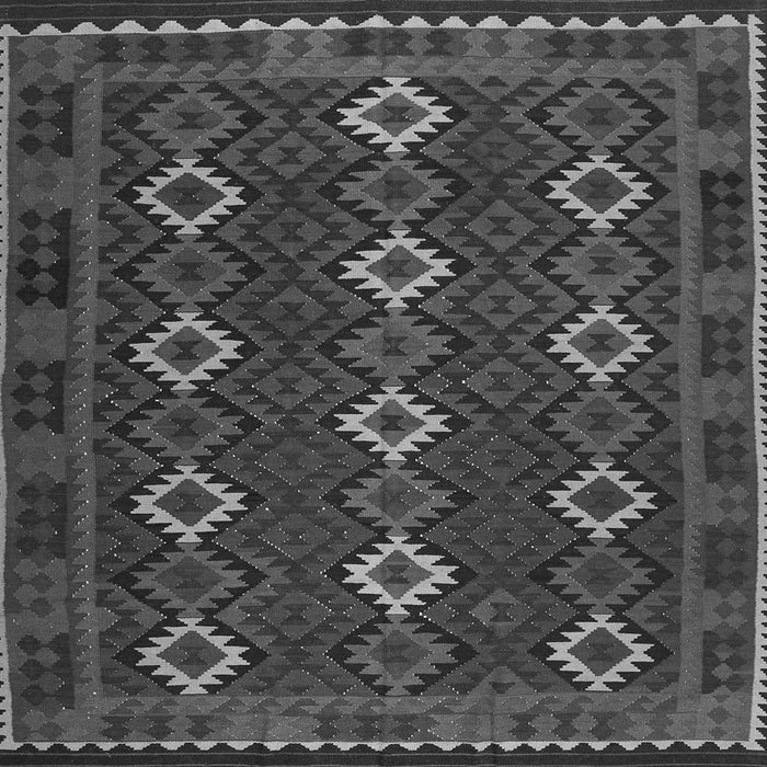 Round Machine Washable Oriental Gray Traditional Rug, wshcon1675gry