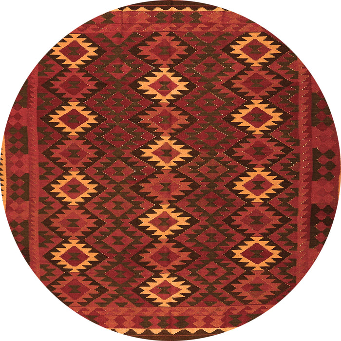 Machine Washable Oriental Orange Traditional Area Rugs, wshcon1675org