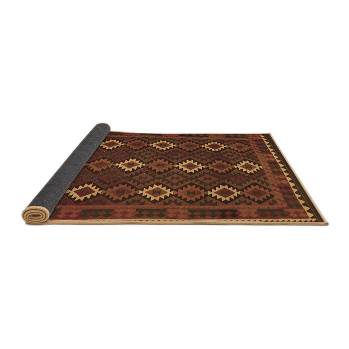 Sideview of Oriental Brown Traditional Rug, con1675brn