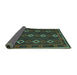 Sideview of Oriental Turquoise Traditional Rug, con1675turq