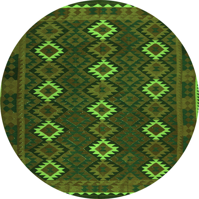 Machine Washable Oriental Green Traditional Area Rugs, wshcon1675grn