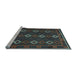 Sideview of Machine Washable Oriental Light Blue Traditional Rug, wshcon1675lblu