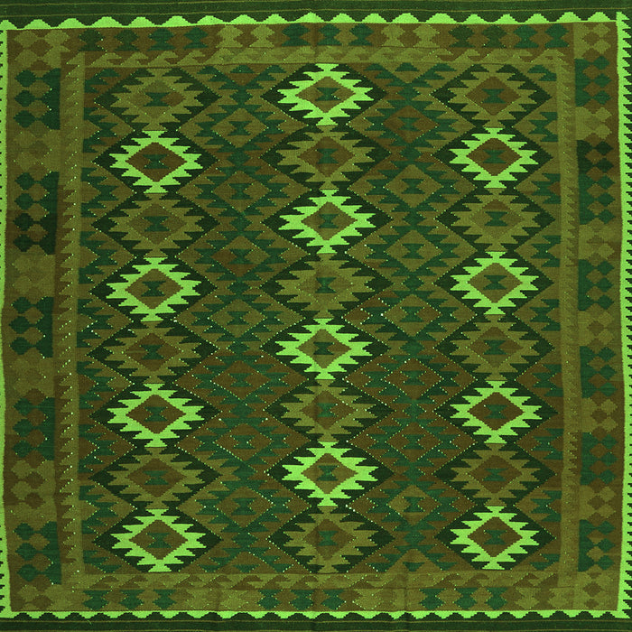 Serging Thickness of Oriental Green Traditional Rug, con1675grn