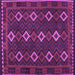 Square Machine Washable Oriental Purple Traditional Area Rugs, wshcon1675pur