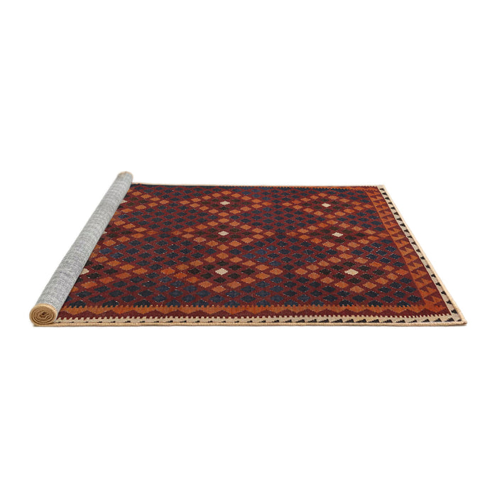 Serging Thickness of Machine Washable Contemporary Chestnut Brown Rug, wshcon1676