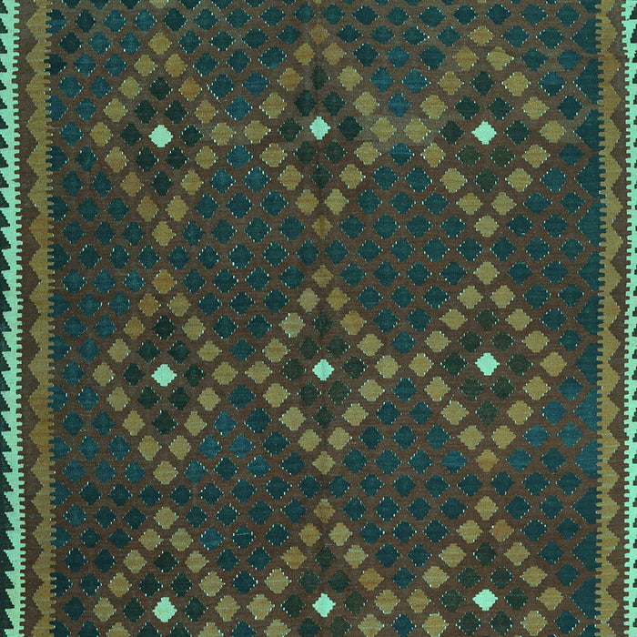 Machine Washable Oriental Turquoise Traditional Area Rugs, wshcon1676turq
