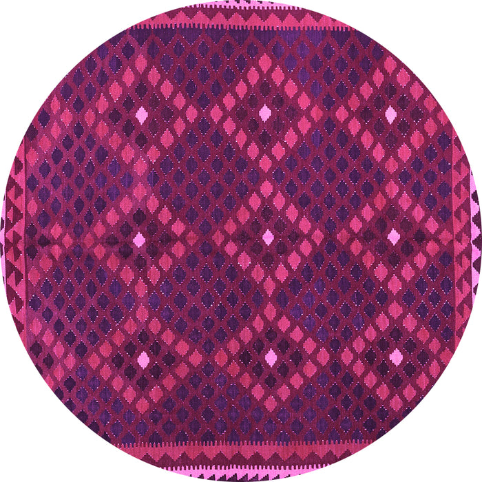 Round Oriental Pink Traditional Rug, con1676pnk