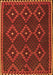 Serging Thickness of Machine Washable Oriental Orange Traditional Area Rugs, wshcon1676org