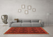 Machine Washable Oriental Orange Traditional Area Rugs in a Living Room, wshcon1676org