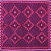 Square Machine Washable Oriental Pink Traditional Rug, wshcon1676pnk