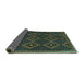 Sideview of Oriental Turquoise Traditional Rug, con1676turq