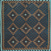 Square Oriental Light Blue Traditional Rug, con1676lblu