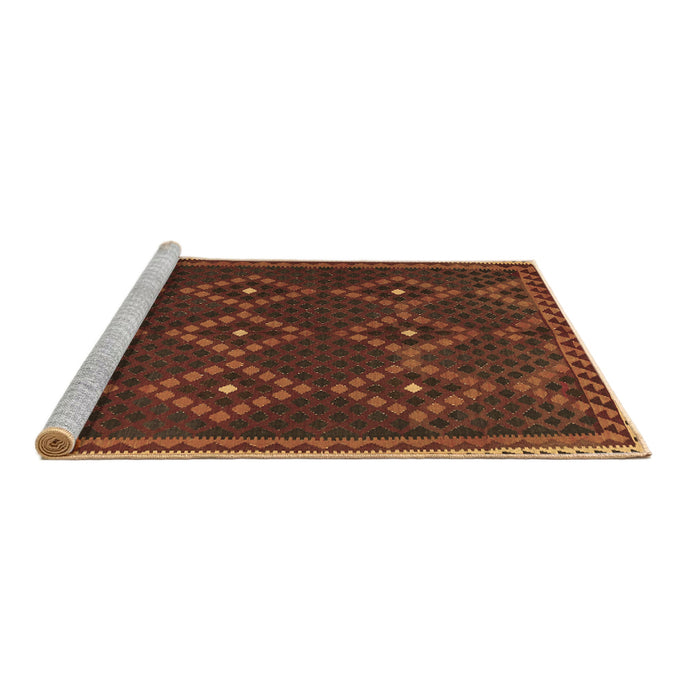 Sideview of Machine Washable Oriental Brown Traditional Rug, wshcon1676brn