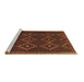 Sideview of Machine Washable Oriental Brown Traditional Rug, wshcon1676brn