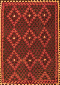 Oriental Orange Traditional Rug, con1676org