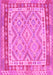 Machine Washable Southwestern Pink Country Rug, wshcon1677pnk