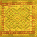 Square Southwestern Yellow Country Rug, con1677yw