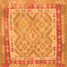 Serging Thickness of Southwestern Orange Country Rug, con1677org