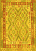 Machine Washable Southwestern Yellow Country Rug, wshcon1677yw