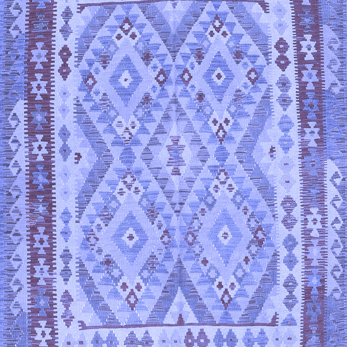 Machine Washable Southwestern Blue Country Rug, wshcon1677blu