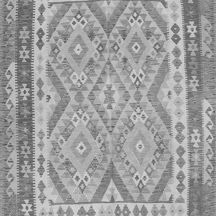 Serging Thickness of Machine Washable Southwestern Gray Country Rug, wshcon1677gry
