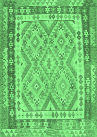 Southwestern Emerald Green Country Rug, con1677emgrn