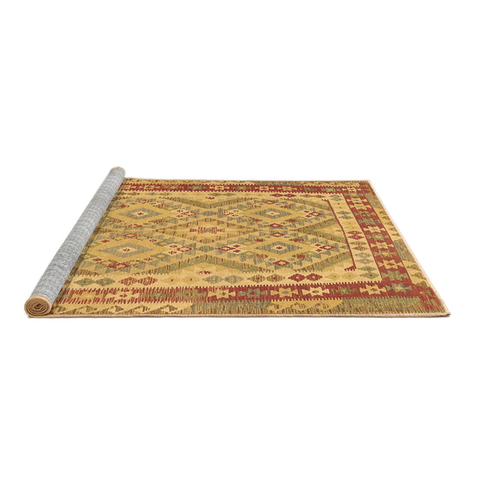 Sideview of Machine Washable Southwestern Brown Country Rug, wshcon1677brn