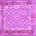 Square Southwestern Purple Country Rug, con1677pur