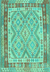 Southwestern Turquoise Country Rug, con1677turq