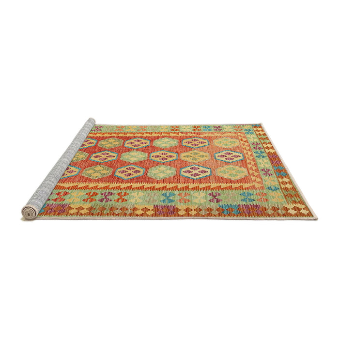 Serging Thickness of Machine Washable Contemporary Metallic Gold Rug, wshcon1678