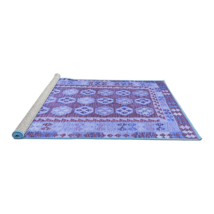 Sideview of Machine Washable Oriental Blue Traditional Rug, wshcon1678blu