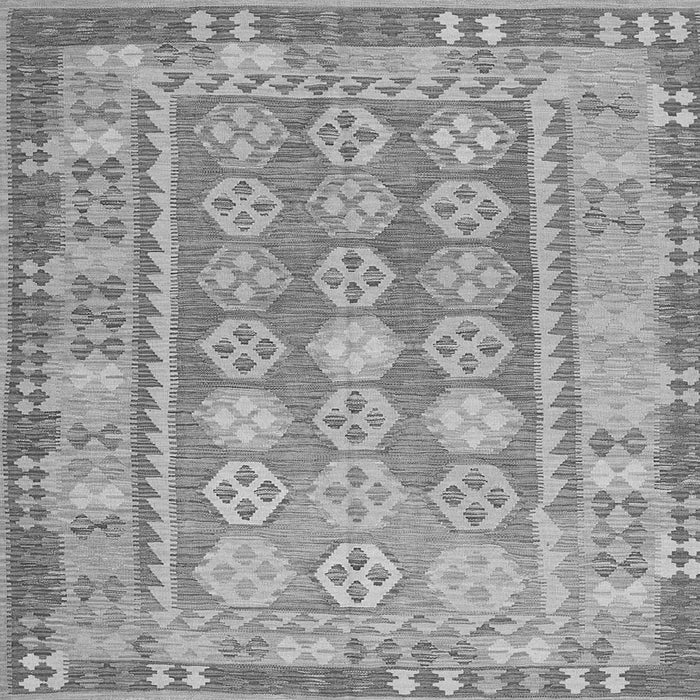 Round Machine Washable Oriental Gray Traditional Rug, wshcon1678gry