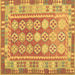 Square Machine Washable Oriental Brown Traditional Rug, wshcon1678brn