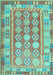 Oriental Light Blue Traditional Rug, con1678lblu