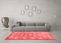 Machine Washable Oriental Red Traditional Rug, wshcon1678red