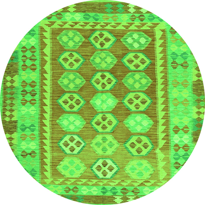 Machine Washable Oriental Green Traditional Area Rugs, wshcon1678grn