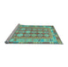 Sideview of Machine Washable Oriental Light Blue Traditional Rug, wshcon1678lblu