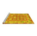 Sideview of Machine Washable Oriental Yellow Traditional Rug, wshcon1678yw