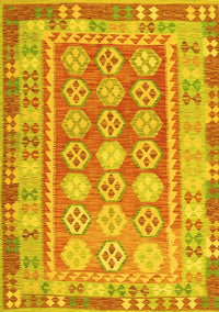 Oriental Yellow Traditional Rug, con1678yw