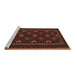 Sideview of Machine Washable Oriental Brown Traditional Rug, wshcon1679brn