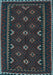 Machine Washable Oriental Light Blue Traditional Rug, wshcon1679lblu