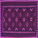 Square Machine Washable Oriental Purple Traditional Area Rugs, wshcon1679pur