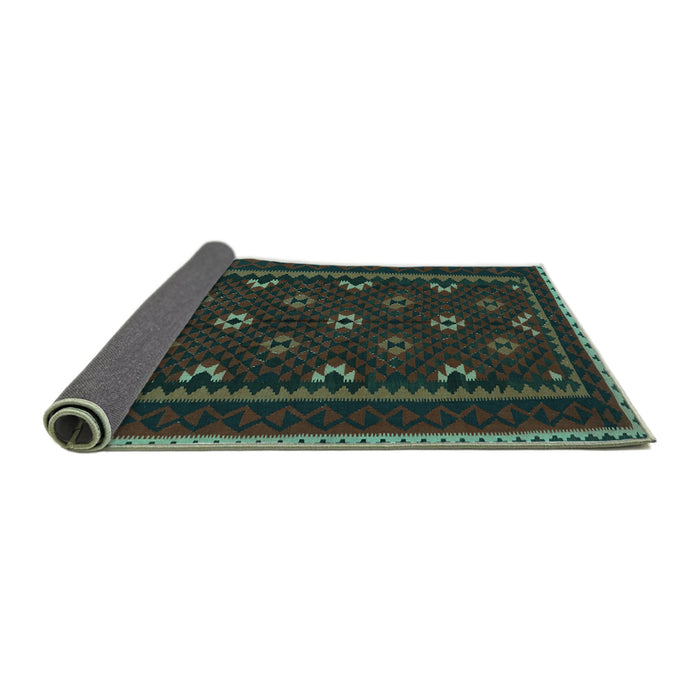 Sideview of Oriental Turquoise Traditional Rug, con1679turq