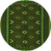 Machine Washable Oriental Green Traditional Area Rugs, wshcon1679grn