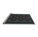 Sideview of Machine Washable Oriental Light Blue Traditional Rug, wshcon1679lblu