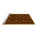 Sideview of Machine Washable Oriental Yellow Traditional Rug, wshcon1679yw