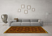 Machine Washable Oriental Yellow Traditional Rug in a Living Room, wshcon1679yw